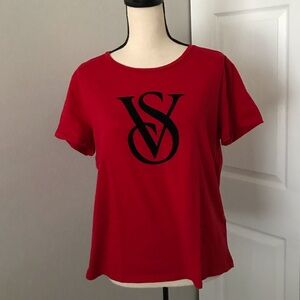 ❤️3X20 VICTORIA'S SECR Women Velvet Print Red Lounge Top | M